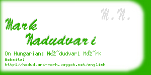 mark nadudvari business card